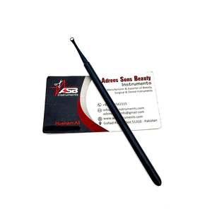 Herramienta de manicura de Arte de uñas de acero inoxidable sostenible de doble extremo negro mate removedor de piel muerta empujador de cutículas logotipo personalizado - Product Image 3