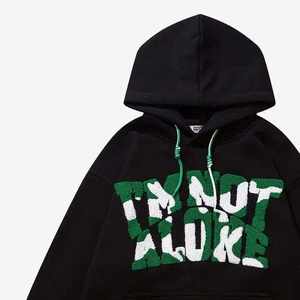 Vente en gros de pulls à capuche surdimensionnés personnalisés pour hommes sweats en molleton de coton impression bouffante 3D brodée mode hiver approvisionnement en vrac - Product Image 2