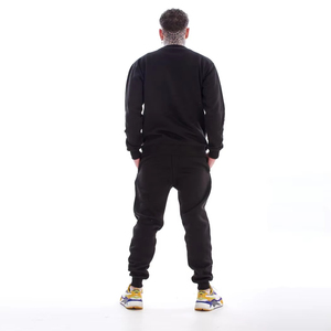 Vêtements de sport unisexes en molleton de haute qualité pour hommes et femmes, ensembles de jogging, survêtement complet noir gris avec logo personnalisé, hiver en vrac, vente en gros - Product Image 4