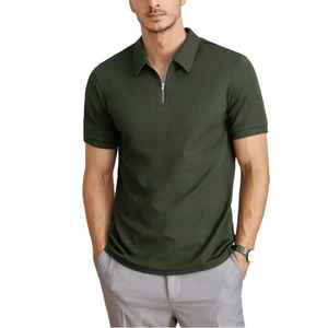Camisetas sólidas informales para hombre al por mayor camisetas transpirables de verano de secado rápido polos para hombre de talla grande - Product Image 1