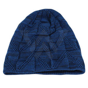 Venta al por mayor desgaste Beanie Unisex invierno cálido tejido acrílico liso personalizado Streetwear hombres Beanie gorras para hombres - Product Image 1