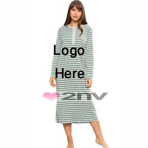 Camisones azules para mujer con logotipo personalizable de alta calidad para verano, exportación directa desde Bangladesh - Product Image 2