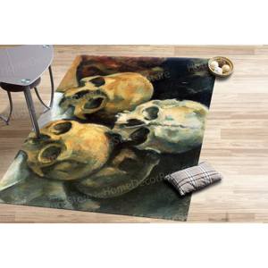 Alfombra Pirámide de Calaveras de Paul Cézanne, Alfombras Personalizadas, Alfombras Grandes, Alfombra para Cuarto de Hombre, Alfombra Suave con Pelo - Product Image 2