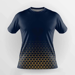 Mélange de coton et de polyester T-shirt pour hommes et femmes Formation Badminton Uniformes Garçons T-shirt surdimensionné à col rond Stock de course - Product Image 2