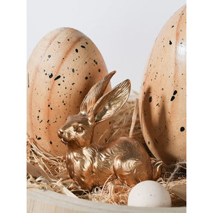 New Arrival Rabbit Ornaments Handcrafted <b>Gold</b> Plated Metal <b>Sculpture</b> for Home Hotel Table Decor for Birthday Gifts at Wholesale - Product Image 2