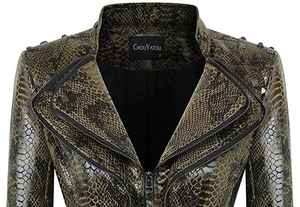 Chaqueta/abrigo de invierno de cuero vintage para mujer, moderno, de alta calidad, ecológico, transpirable, con cierre de cremallera y manga completa - Product Image 3