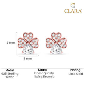 NOVAMART Fine Premium 925 <b>Sterling</b> <b>Silver</b> <b>Stud</b> Earrings for Women & Girls Trendy Diamond Flower Water Drop Shapes Princess Pear - Product Image 5