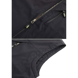 New Arrival <b>Men's</b> Sleeveless Smart Casual Canvas Leather Jacket Customizable Body <b>Warmer</b> With Zipper Closure for Spring - Product Image 4