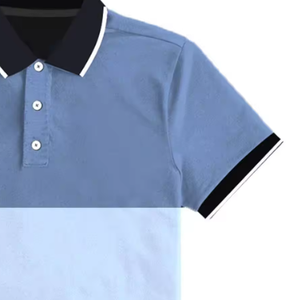 Logo personnalisé décontracté à manches courtes pour hommes pour polos Nouveau design 100% toile de coton avec motif uni teint - Product Image 2