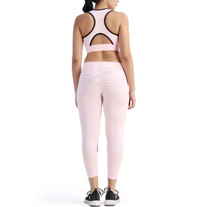 Ensemble de costume de Yoga sans couture 2 pièces de haute qualité pour femmes motif solide entraînement course à pied vêtements de Fitness grande taille vêtements de Fitness ensemble de Yoga - Product Image 2