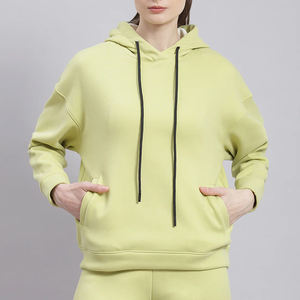 High Quality Low MOQ Custom OEM Women's Winter <b>Long</b> <b>Hoodies</b> 100% Cotton Fleece Custom Logo Front Printing Wholesale Trending - Product Image 1
