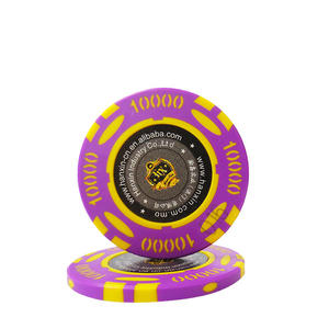 Fichas de póquer de arcilla de 14GM de calidad de Casino con logotipo personalizado y denominación de calcomanía interna de color con diseño y estilo únicos - Product Image 4