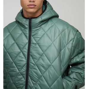 Chaqueta de invierno de lujo a prueba de viento y cálida para hombre, chaqueta acolchada brillante para exteriores, chaqueta gruesa con cremallera para hombre - Product Image 6