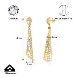 Pendientes de Oro de 18k con Diamantes para Mujer, para Bodas y Fiestas - Product Image 5