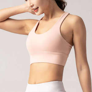 Soutien-gorge de sport de haute qualité, personnalisé, en nylon et élasthanne, pour le fitness, le yoga, la salle de sport, avec bretelles réglables, pour femmes - Product Image 2