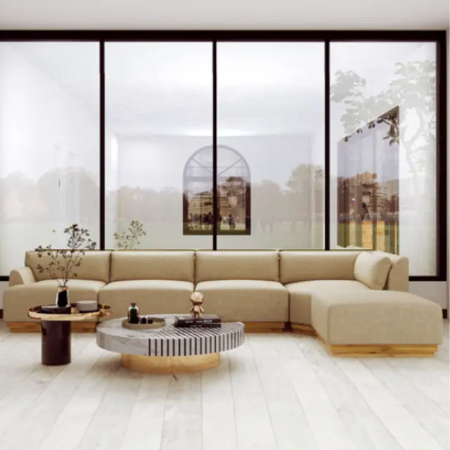 Modern Luxury Living Room Sofas Modular Hot Selling 2024 - Upholstery Foam Branding OEM ODM L Shape Sofa From Viet Nam
