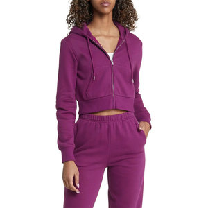 Vente directe d'usine, ensembles de sweats à capuche légers pour femmes grandes tailles, 100% coton, dernier design en stock - Product Image 2