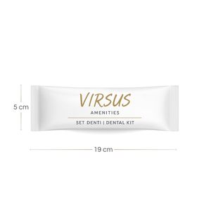 Set monouso per l'igiene orale spazzolino riutilizzabile e dentifricio da 5ml-per Hotel B & B & Travel 50/100/150 kit disponibili - Product Image 2