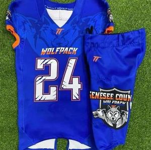 Uniformes de fútbol americano impresos por sublimación personalizados de alta calidad, conjuntos de camisetas para hombres y jóvenes, ropa de fútbol americano personalizada - Product Image 5