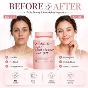 <span class=keywords><strong>Comprimés</strong></span> de collagène et d'acide hyaluronique en marque privée OEM ODM, complément beauté hydratant <span class=keywords><strong>anti</strong></span>-âge pour la peau, 365 unités - Product Image 3