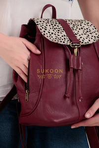 Nouveau design tendance sac à dos à cordon extérieur en cuir véritable pour garçons filles sac à dos en cuir de vachette imprimé léopard de luxe de haute qualité - Product Image 2