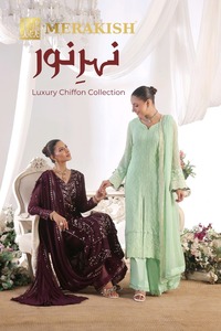 Camisa de gasa bordada a mano de lujo cosida de 3 piezas Dupatta de gasa bordada de lujo y pantalón de seda teñida - Product Image 6