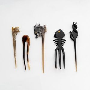 Handmade Polished Buffalo Horn Hair Styling Accessories List Hair <b>Tools</b> & Barrettes <b>Clips</b> for Jewelry Matiss Styling - Product Image 4