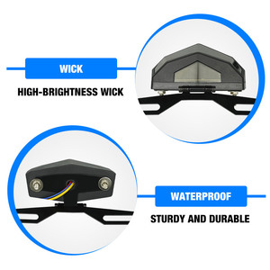 Feu arrière de moto LiuHJG, feu stop, clignotant, indicateur de direction, éclairage de plaque d'immatriculation, DRL, lampe LED arrière pour motos - Product Image 4