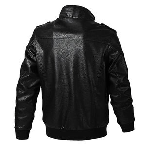 Chaqueta con capucha de motorista para hombre de talla grande 4XL para otoño e invierno, chaqueta de cuero PU extraíble de talla grande para hombre - Product Image 6