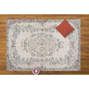 Alfombra Turca Beige Personalizada: Decoración del Hogar de Estilo Persa Vintage, Alfombra de Chenilla - Product Image 3