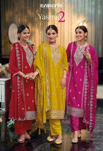 Dernière tenue de créateur haute sur demande Heavy Chinon Salwar Suit & Dupatta Avec Broderie Travail Femme Mode World Wide Exportateur - Product Image 4