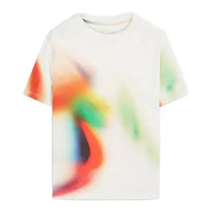 Streetwear kualitas tinggi Activewear T Shirt kustom cetak Logo Tie Dye pria katun Dop bahu T Shirt produsen