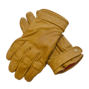 Black Leather Short Classic Motorbike Gloves Motorcycle Auto Racing Wear Genuine Leather Gloves For Men - Product Image 5