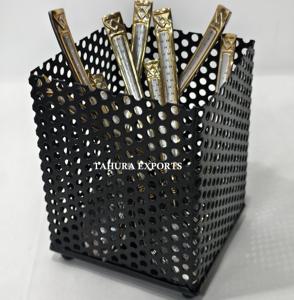 Porta Cubiertos Clásico 2026, Organizador de Utensilios de Cocina de Hierro Negro con Logotipo, para Cucharas, Cuchillos y Tenedores - Product Image 5