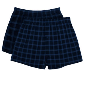 Wholesale Custom Striped <b>Boxer</b> Shorts for Men Yearn Dyed Breathable Cotton <b>Polyester</b> Material Elastic Waistband Loose Fit - Product Image 1