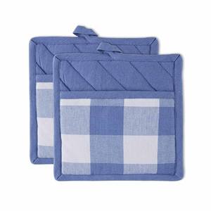 ผู้ถือหม้อผ้าฝ้าย100% สีทึบอเนกประสงค์ผ้าควิลท์ซักได้นำกลับมาใช้ใหม่ได้เลือกหม้อที่มีสไตล์ - Product Image 2