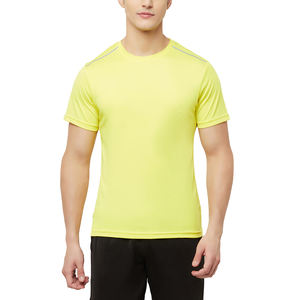 เสื้อยืดเข้ารูปแขนสั้นเสื้อกีฬาโพลีเอสเตอร์สุดเท่ห์ Dri 100% ปรับแต่งโลโก้เสื้อยืดสำหรับผู้ชาย - Product Image 1