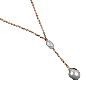 Collar de Perlas Blancas Delicadas Hechas a Mano de Última Tendencia, Colgante de Piedras Preciosas Hecho a Mano, Gargantilla de Labradorita, Collar de Perlas de Piedra Lunar - Product Image 1