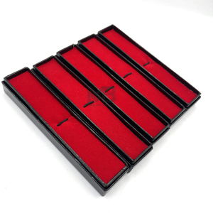 Boîte de pince à épiler unique enduite de papier noir emballage pince à épiler Extension de cils outils de cils Logo privé fournisseur personnalisé rouge - Product Image 1