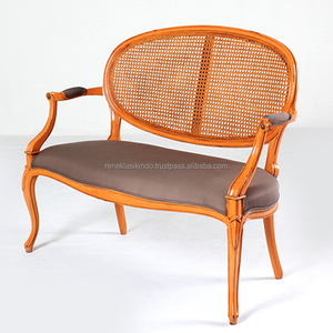 Banc de parc en bois d'extérieur n° Design minimaliste 1703 avec bois massif et rotin, adapté à divers restaurants ou autres besoins. - Product Image 5