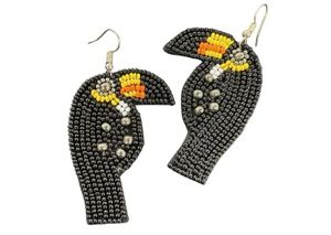 Beautiful Handwork Beaded Embroidery Felt <b>Back</b> Dangle <b>Drop</b> Earrings Fancy Premium Stylish Latest & Designer Fashionable For Girl - Product Image 4