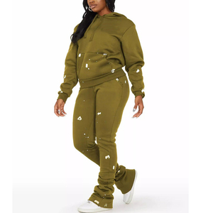 Ensemble de survêtement pour femmes, jogging, ensemble décontracté, confortable, respirant, vêtements de sport pour tous les jours - Product Image 2