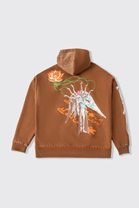 2025 llegada mujer Sudadera con capucha de gran tamaño 100% algodón Material suave cómodo holgado gota hombro Sudadera con capucha logotipo personalizado impresión - Product Image 3