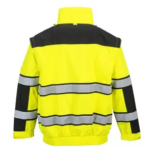 Chaqueta de Alta Visibilidad, Chaquetas de Trabajo Softshell, Logotipo Personalizado, Construcción, Seguridad, Ropa Reflectante, Impermeable - Product Image 5
