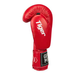 Gants de boxe personnalisés TIGER approuvés IBA, tailles 10oz et 12oz, en cuir de vachette, équipement MMA pour le shopping - Product Image 3