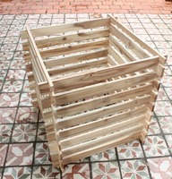 Nouvelle conception de bac à compost en bois pour jardin, serre, bois d'acacia du Vietnam, facile à assembler, respectueux de l'environnement