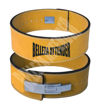 Ceinture de musculation en cuir de vachette pleine fleur pour la musculation, le fitness, la force athlétique, les soulevés de terre, avec logo et couleur personnalisables
