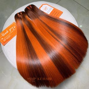 ผมต่อแบบชาวเรีย100% ไฮไลท์สีเปียโนผมปลอม - Product Image 3