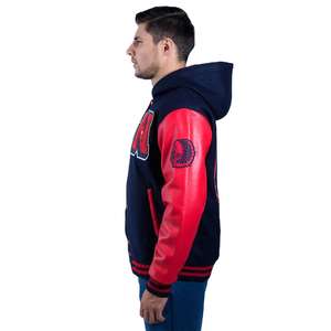 Venta al por mayor de los hombres de estilo de béisbol clásico chaqueta de invierno de manga larga Vintage College personalizado Letterman Varsity 100% lana servicio OEM - Product Image 5