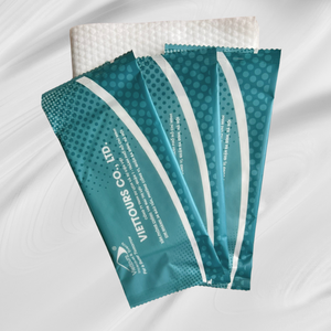 Toallitas húmedas impresas personalizadas del fabricante de Vietnam empaquetadas individualmente para limpiar comida para llevar entrega rápida - Product Image 1